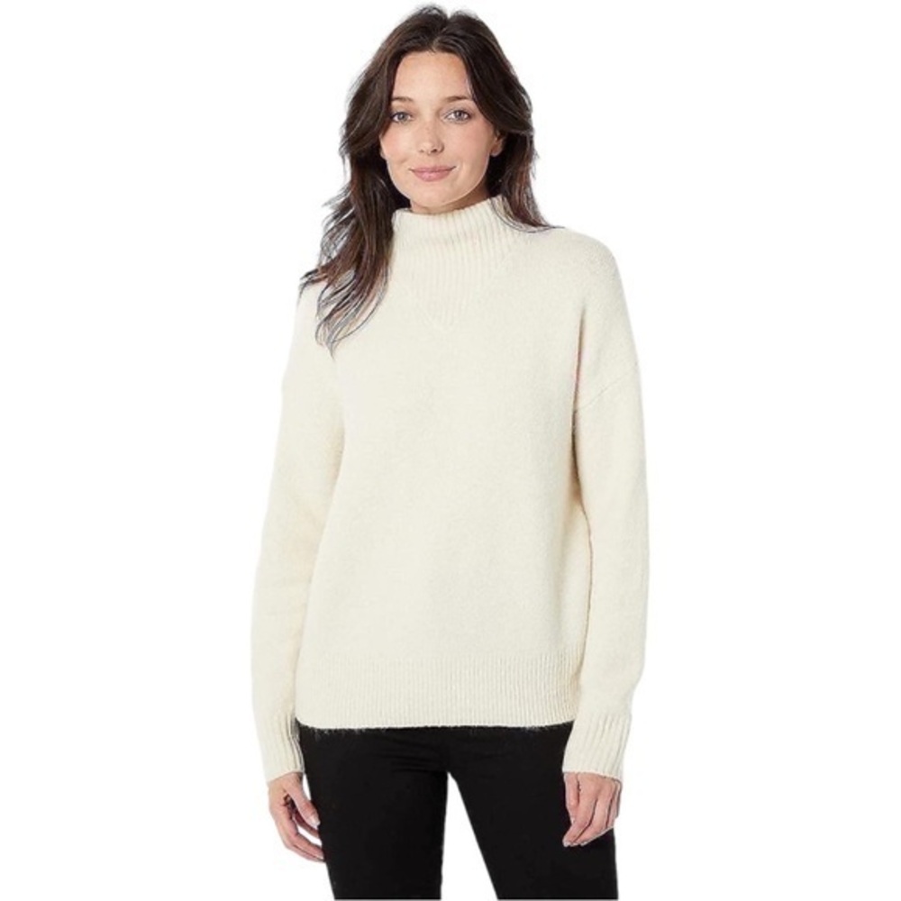 NEW Madewell Dillon Wool/Alpaca Blend Mock Neck Pullover Sweater in Cream